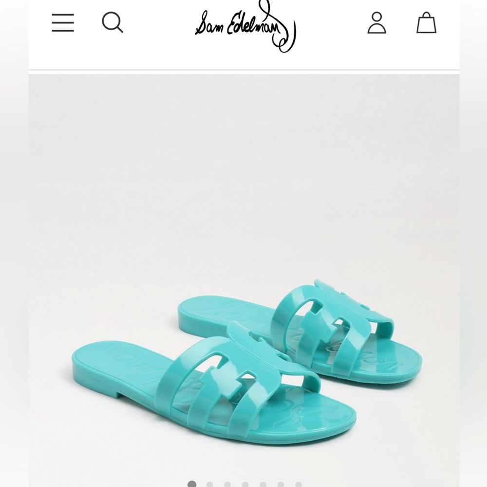 Sam Edelman Bay Jelly Slide Sandal size 8 turquoise